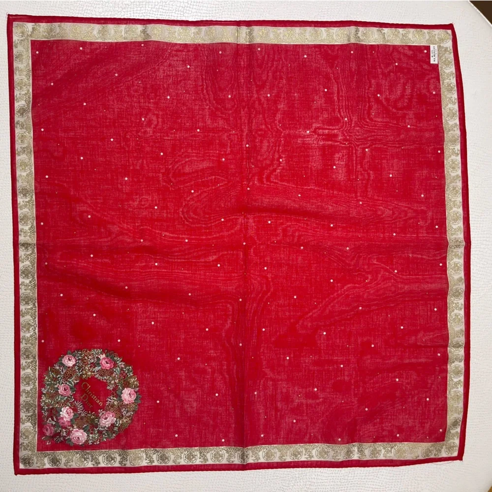 Christian Dior Silk Scarf EXQUISITE 18” Square